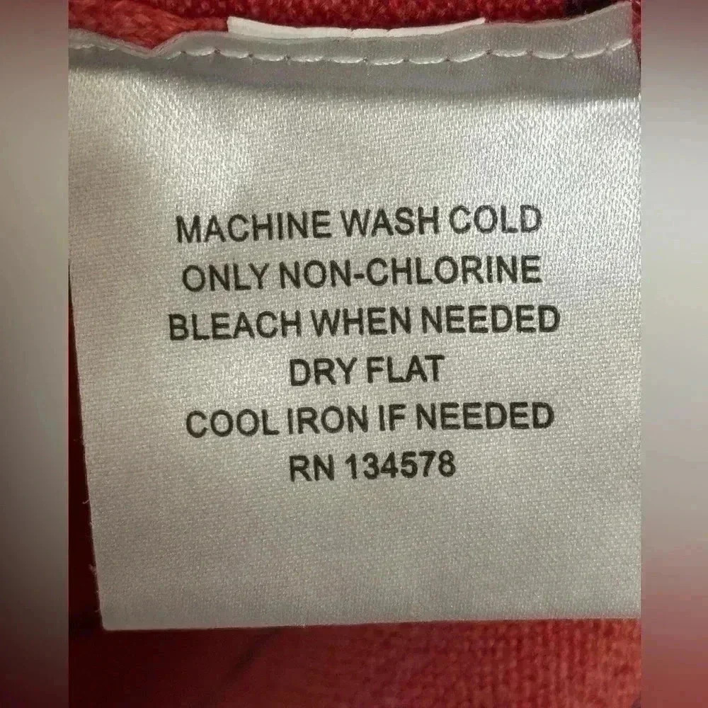 Vineyard Vines Salmon and Blue Striped Quarter Zip Sweater - Size M - Picture 9 of 10